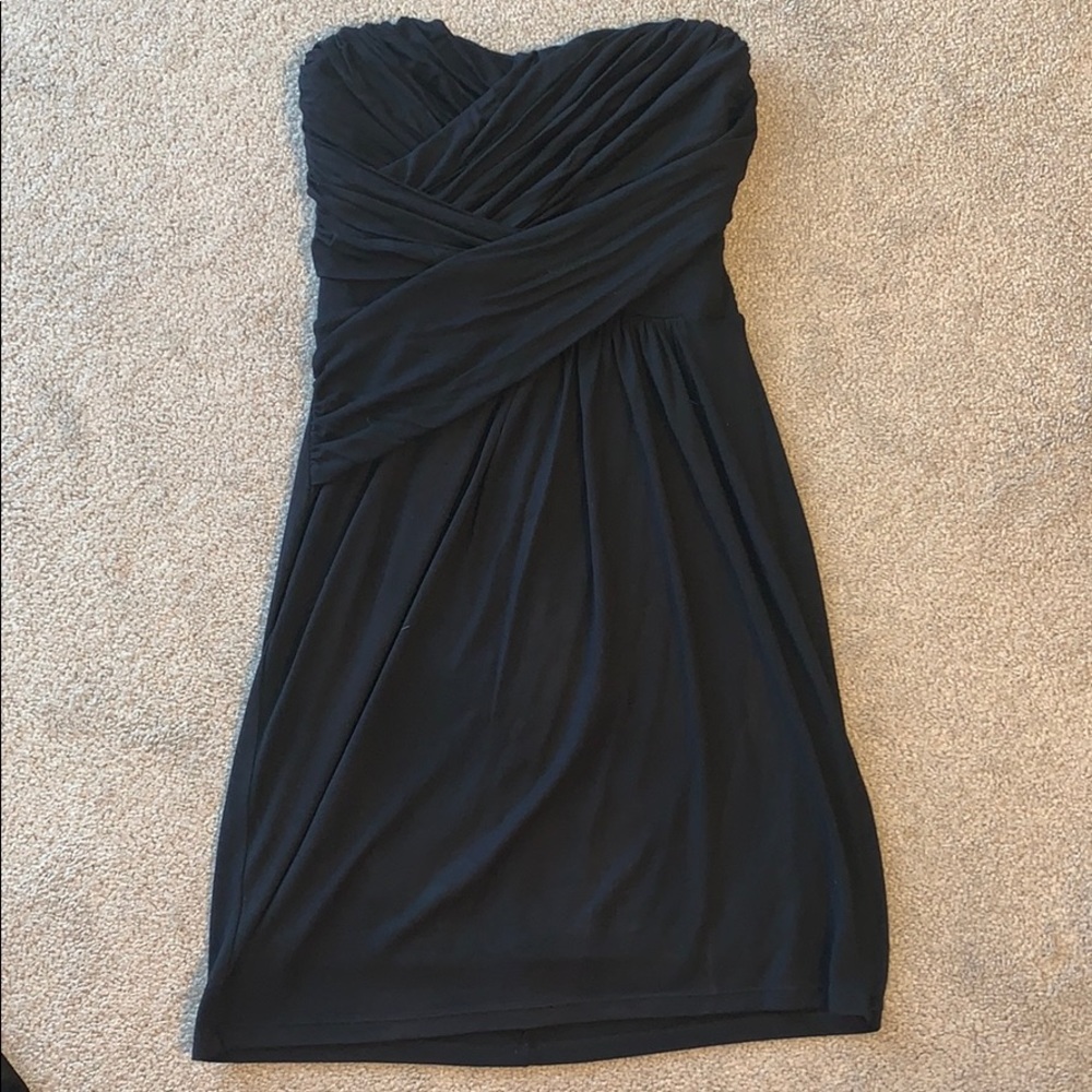Express Black Strapless Dress